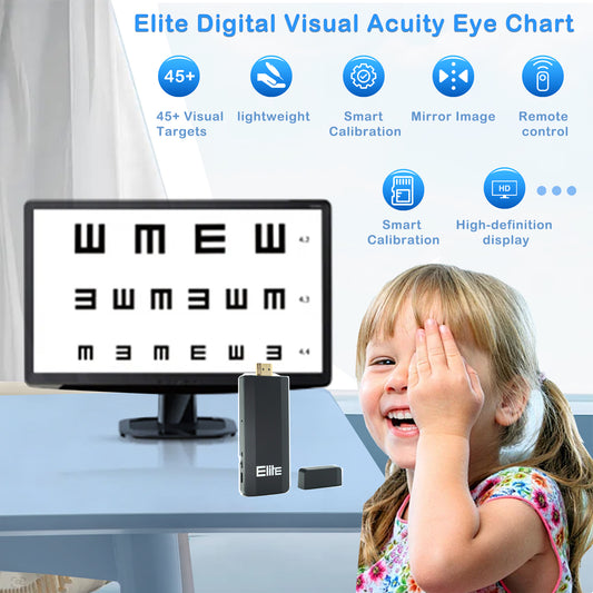 Optical Elite Vision Acuity Digital Chart Visual Targets Ophthalmic Chart with Remote Eye Test Chart Used