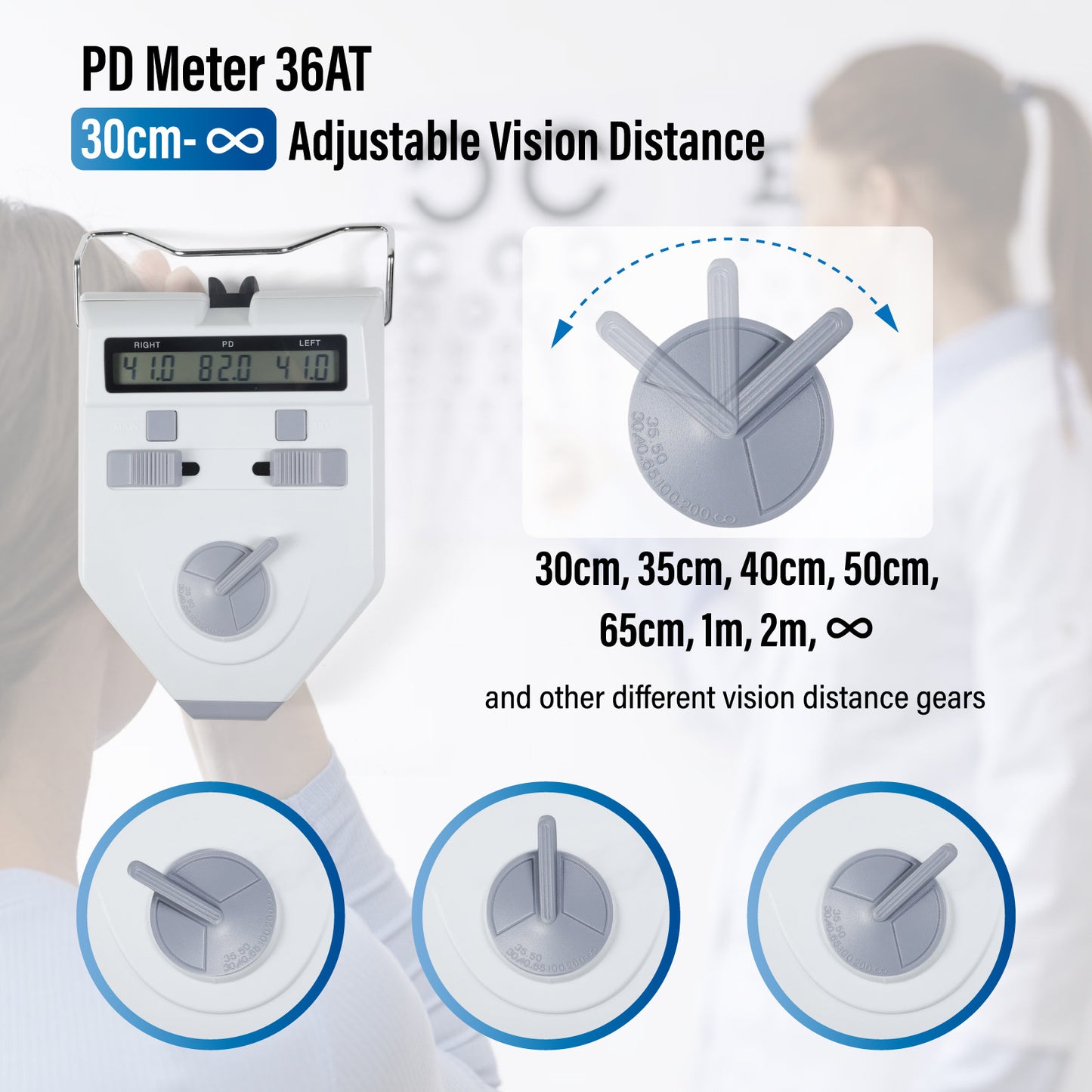 Optical Digital Pupilometer 45-82mm Pupil Meter Digital Pupilometer Pd Meters Ophthalmic Equipment with LCD Display Optical Pd Pds(副本)