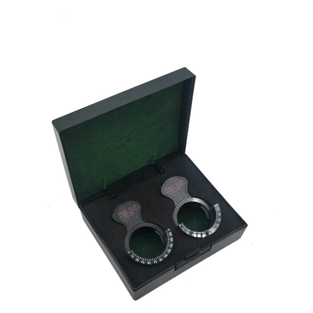 2 Set of Trial Optical Lens Piece Clip Frame Holds 1 1/2" Trial Lenses Optometry/w Case - Lunar Health Store