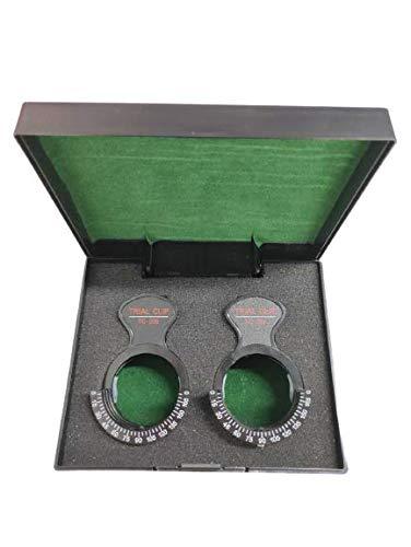 2 Set of Trial Optical Lens Piece Clip Frame Holds 1 1/2" Trial Lenses Optometry/w Case - Lunar Health Store