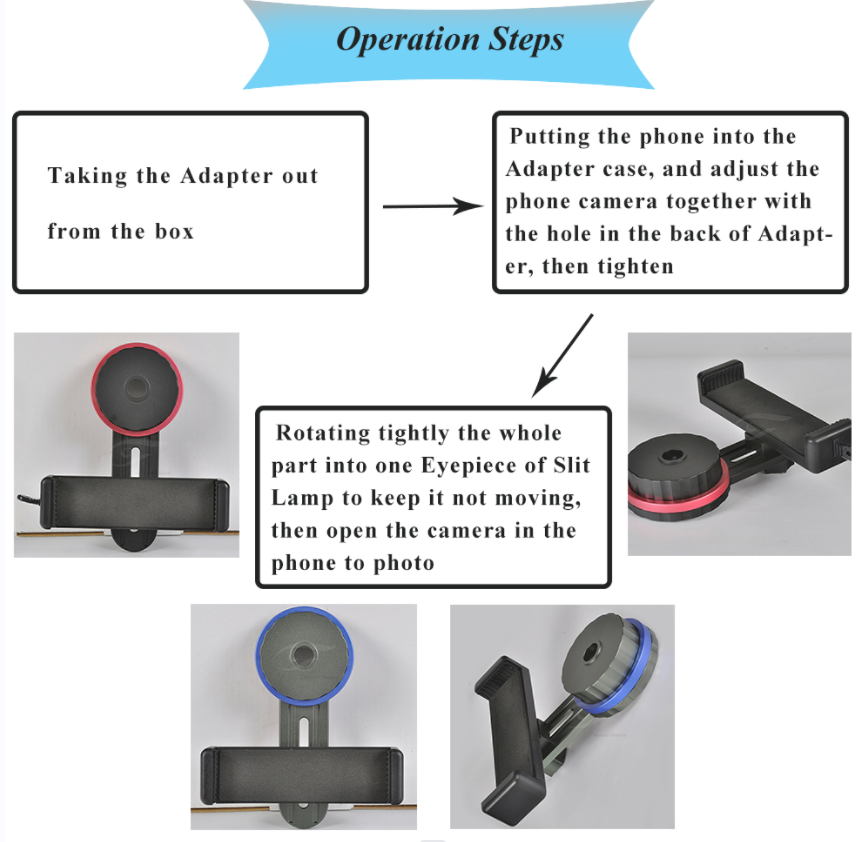 Universal Slit Lamp Mobiles Phone Adapter