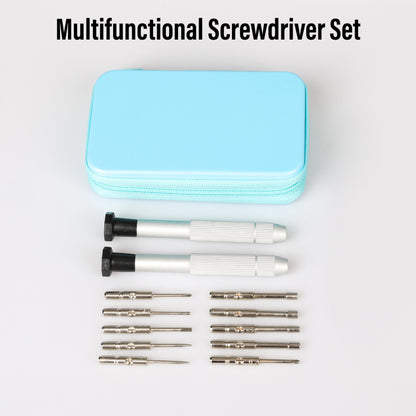 Screwdrivers Kit Repair Tool for Eyeglass/Glasses/Watch/Cellphone/Clock 12-Pieces Eyeglass Repair Tools Kit Precision Mini Screwdriver Set (Travel Pocket)