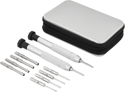 Screwdrivers Kit Repair Tool for Eyeglass/Glasses/Watch/Cellphone/Clock 12-Pieces Eyeglass Repair Tools Kit Precision Mini Screwdriver Set (Travel Pocket)（Black）