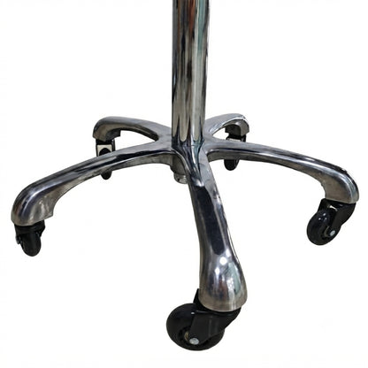 Drafting Chair with Back, Adjustable Rolling Stool with Foot Rest, PU Seat
