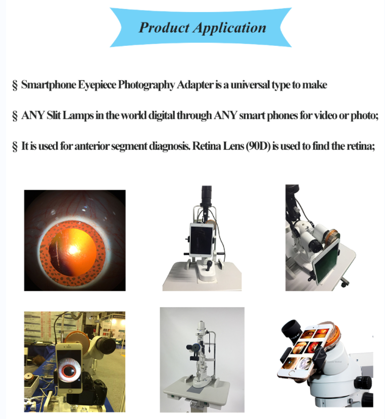 Universal Slit Lamp Mobiles Phone Adapter