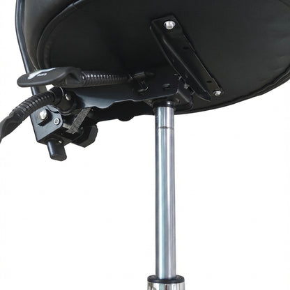 Drafting Chair with Back, Adjustable Rolling Stool with Foot Rest, PU Seat