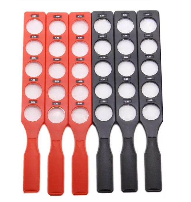 6 Plastic Retinoscopy Rack Lens Bars (30 Lenses) Set