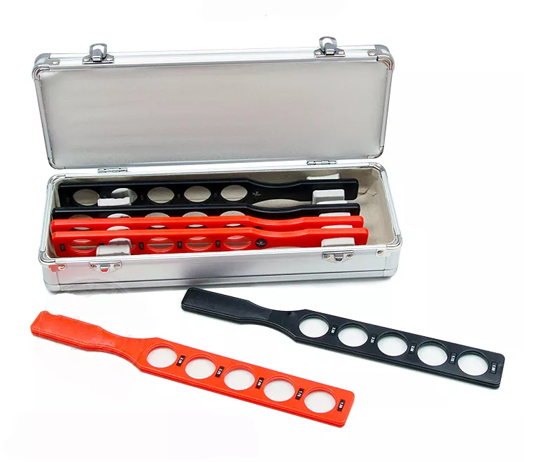 6 Plastic Retinoscopy Rack Lens Bars (30 Lenses) Set