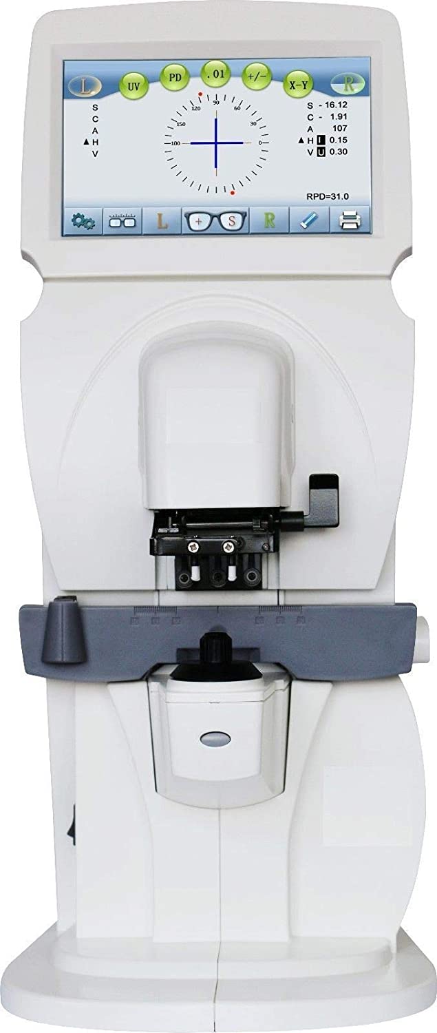 7" HD Touch Color Screen Optical Auto Lensmeter Lensometer Focimeter PD+UV/w Thermal Printer AL-E35 - Lunar Health Store