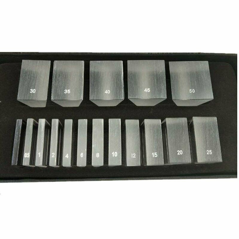 Optical Prism Bar Set 16 Piece Set & 1 Red Filter Lens Ophthalmic Eye Prism Set/w Aluminium Case - Lunar Health Store