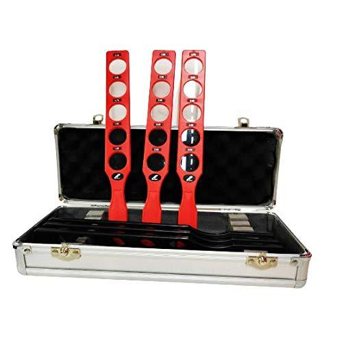 Optical Retinoscopy Rack Lens Set Plastic 6 Bars 30 Lens Lenses/w Aluminum Case - Lunar Health Store