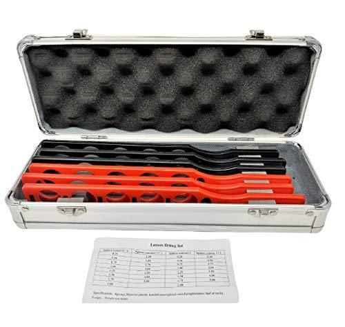Optical Retinoscopy Rack Lens Set Plastic 6 Bars 30 Lens Lenses/w Aluminum Case - Lunar Health Store