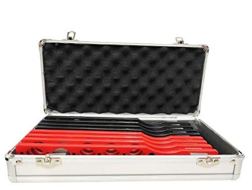 Optical Retinoscopy Rack Lens Set Plastic 8 Bars 40 Lens Lenses/w Aluminum Case - Lunar Health Store